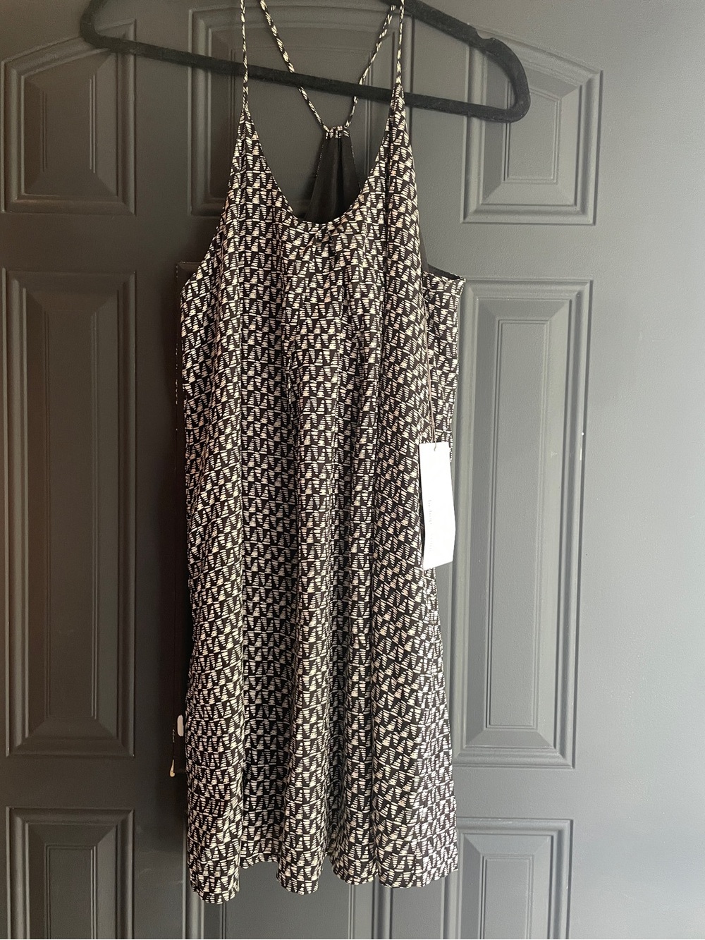 bishop + young Black and White Printed Mini Dress